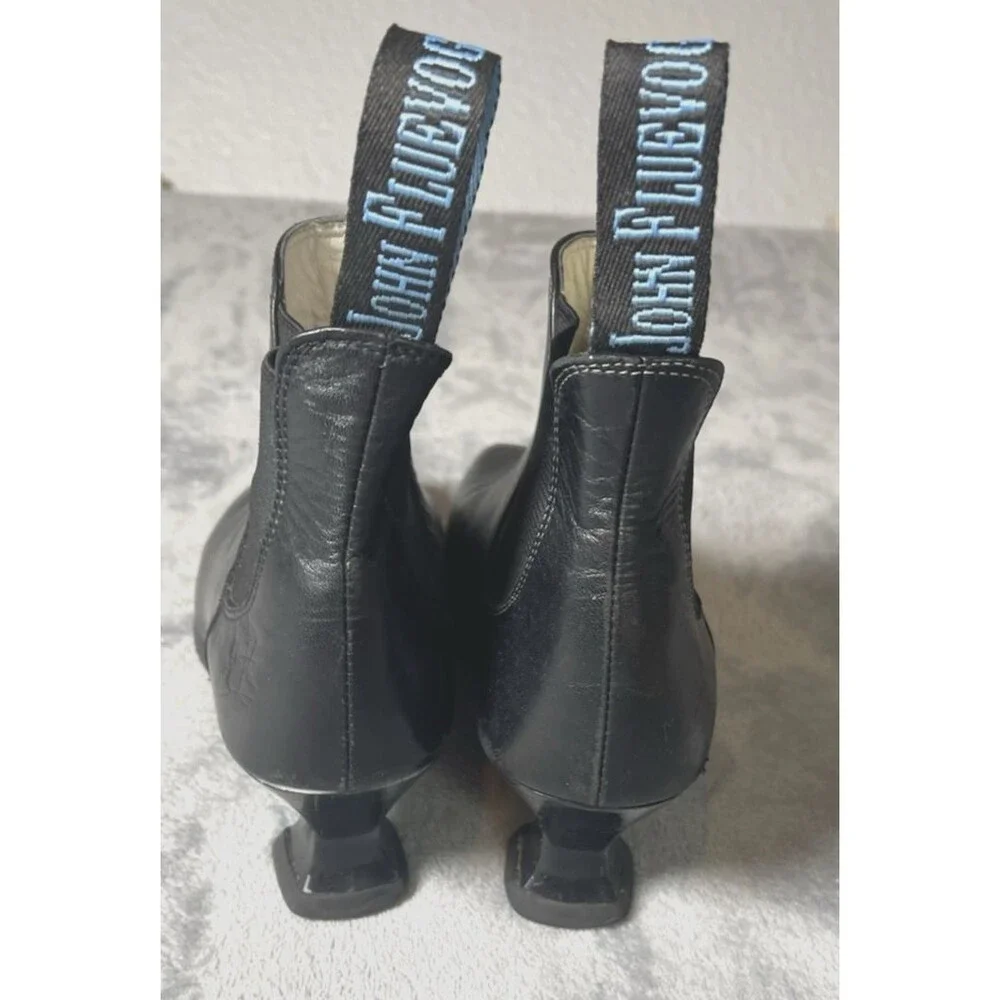 John Fluevog Wearever womens black boots 6.5 avant guard gothic 20's retail $498 - Picture 3 of 8